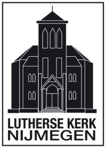 Logo Lutherse kerk met gestileerd kerkgebouw